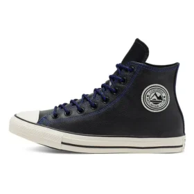 Chuck Taylor All Star High Tumbled Leather ”Black Hyper Royal”