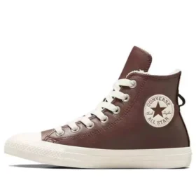 Chuck Taylor All Star Läder Fuskpälsfoder ”Mörkbrun”
