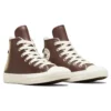 Chuck Taylor All Star Läder Fuskpälsfoder ”Mörkbrun”