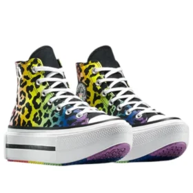Chuck Taylor All Star Lift Double Stack Platform Pride High ”Chaos Fuchsia Orange Rind”