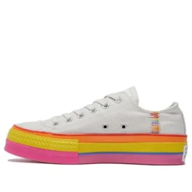 Chuck Taylor All Star Lift Low ”Rainbow – Vintage White”