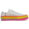 Chuck Taylor All Star Lift Low ”Rainbow – Vintage White”