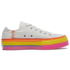 Chuck Taylor All Star Lift Low ”Rainbow – Vintage White”