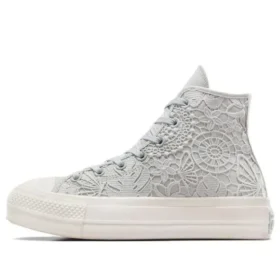 Chuck Taylor All Star Lift Platform Crochet ”Grey White”