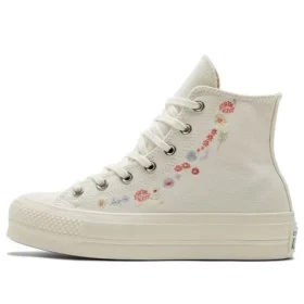 Chuck Taylor All Star Lift Platform ”Embroidered Floral – Egret”