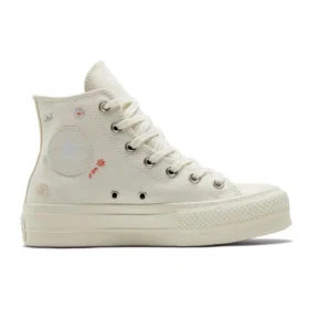 Chuck Taylor All Star Lift Platform ”Embroidered Floral – Egret”