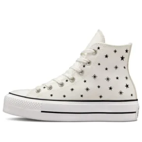 Chuck Taylor All Star Lift Platform High ”Broderade stjärnor – Egret”