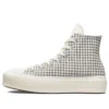 Chuck Taylor All Star Lift Platform High ”Houndstooth Shine – Egret Pure Silver”