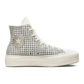 Chuck Taylor All Star Lift Platform High ”Houndstooth Shine – Egret Pure Silver”