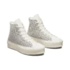 Chuck Taylor All Star Lift Platform High ”Houndstooth Shine – Egret Pure Silver”