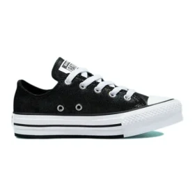 Chuck Taylor All Star Lift Platform Iridescent Leather ”Black White”