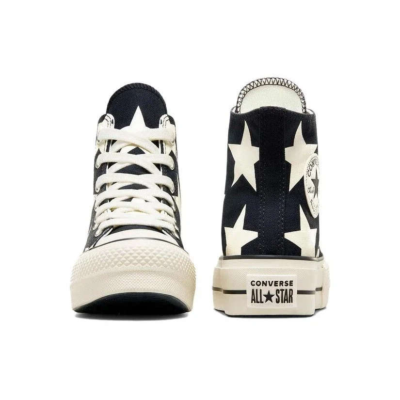 Chuck Taylor All Star Lift Platform Large Stars High ”Svart Vit” Chuck Taylor All Star Lift Platform Large Stars High ”Svart Vit”