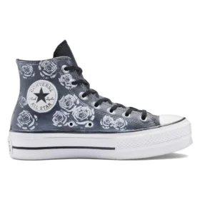 Chuck Taylor All Star Lift Platform Läder Rose Garden ”Grå Vit”