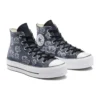 Chuck Taylor All Star Lift Platform Läder Rose Garden ”Grå Vit”