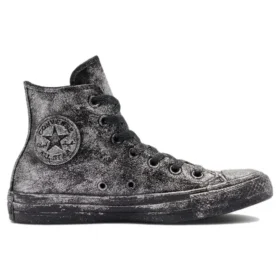 Chuck Taylor All Star Luxe Leather ”Svart Grå Silver”