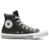 Chuck Taylor All Star Mission-V Läder Högt Skinn Svart Vit Vågmönstrad Sula ”Black White”