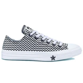 Chuck Taylor All Star Mission-V Low Top Svart Vit Vågmönster ”Svart Vit”
