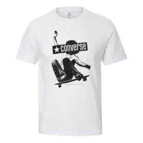 Chuck Taylor All Star Skateboard-tryck, kortärmad, tryckt, ”vit”