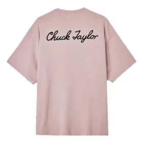 Chuck Taylor Sneaker Patch T-shirt med rund hals – storlekar för Asien – ”Pink”