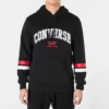 Collegiate Text Pullover Hoodie Asiatiska storlekar ”Black”