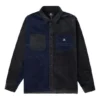 Colorblock Corduroy Shirt Asia Sizing ”Navy Black”