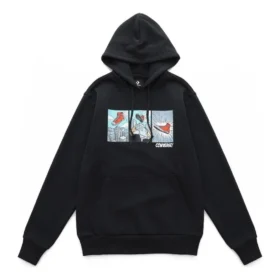 Comic Graphic Hoodie Asiatiska storlekar ”Svart”