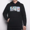 Comic Graphic Hoodie Asiatiska storlekar ”Svart”