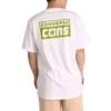 Cons T-shirt med tryck, asiatiska storlekar ”White Green”