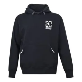 Converse Contrasting Colors Logo Fleece Sports Black för män