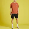 Converse för män med regnbågslogotyp, stickad sporttröja med korta ärmar, röd