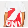 Converse kortärmad röd T-shirt för män med kontrasterande färger