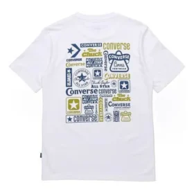 Converse Logo Printing Casual kortärmad vit för män