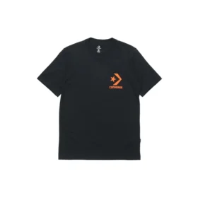 Converse-logotryck, casual kortärmad tröja för män, svart