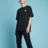 Converse-logotryck för män, rund hals, kortärmad, svart