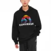 Converse Planet Set Po Athleisure Casual Sports Printing Knit Black för män