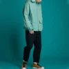 Converse Pocket Casual-jacka med huva för män, tvättad blå