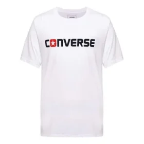 Converse Pure Cotton Alphabet kortärmad tröja för män, vit