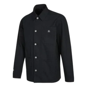 Converse SS22 Cargo Casual långärmad höstskjorta för män, svart