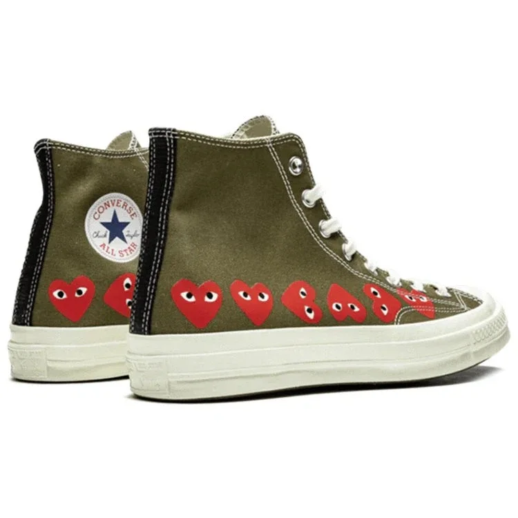 Converse x COMME des GARCONS PLAY Chuck 70 Hi Multi Heart ”Khaki” Converse x COMME des GARCONS PLAY Chuck 70 Hi Multi Heart ”Khaki”