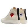 Converse x Comme des Garcons PLAY Chuck 70 Hi ”Single Heart Milk”