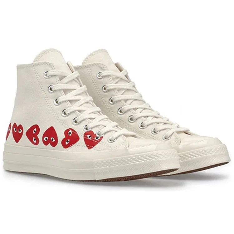 Converse x COMME des GARCONS PLAY Chuck 70 Hi Top ”Multi Heart” Converse x COMME des GARCONS PLAY Chuck 70 Hi Top ”Multi Heart”