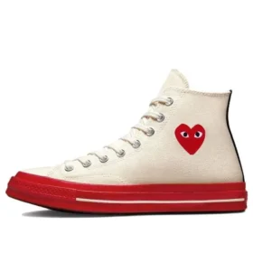 Converse x COMME des GARCONS PLAY Chuck 70 High ”Pristine Red”