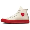 Converse x COMME des GARCONS PLAY Chuck 70 High ”Pristine Red”