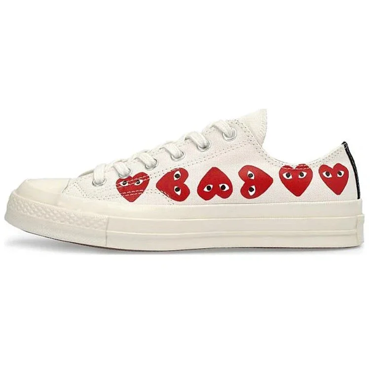 Converse x COMME des GARCONS PLAY Chuck 70 Low Multi Heart ”White Red” Converse x COMME des GARCONS PLAY Chuck 70 Low Multi Heart ”White Red”