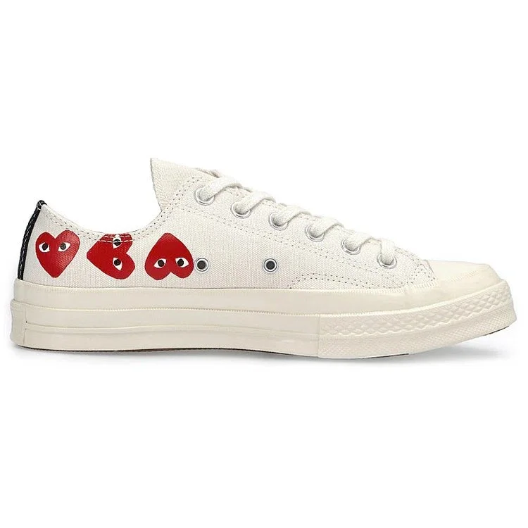 Converse x COMME des GARCONS PLAY Chuck 70 Low Multi Heart ”White Red” Converse x COMME des GARCONS PLAY Chuck 70 Low Multi Heart ”White Red”