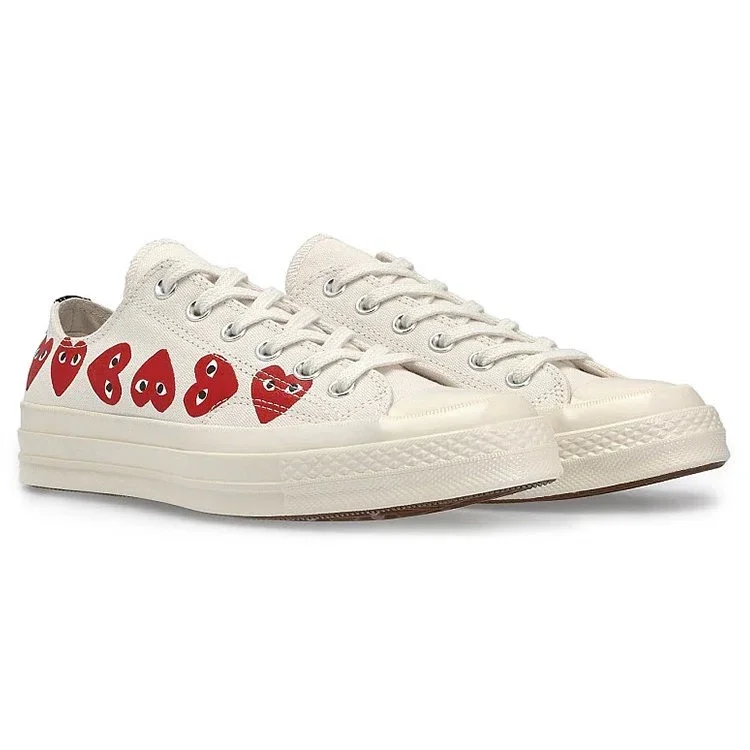 Converse x COMME des GARCONS PLAY Chuck 70 Low Multi Heart ”White Red” Converse x COMME des GARCONS PLAY Chuck 70 Low Multi Heart ”White Red”