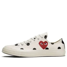 Converse x COMME des GARCONS PLAY Chuck 70 Low ”White Polka Dot”