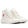 Converse x Comme des Garcons PLAY Single Heart Chuck 70 Hi ”Milk”