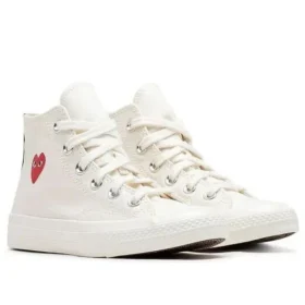 Converse x Comme des Garcons PLAY Single Heart Chuck 70 Hi ”Milk”