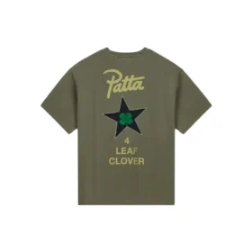 Converse x Patta kortärmad T-shirt med fyrklöver Asiatisk storlek ”Olivgrön”